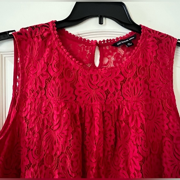 Zac & Rachel Elegant Red Lace Sleeveless Top Women’s size 2X - Picture 6 of 12